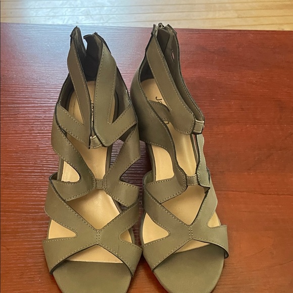 Jasmine Olive Green Strappy Sandals - Picture 1 of 5